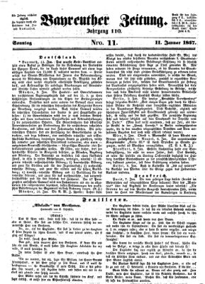 Bayreuther Zeitung Sonntag 11. Januar 1857