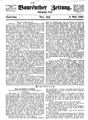 Bayreuther Zeitung Donnerstag 5. März 1857