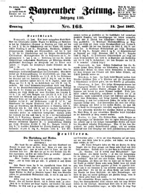 Bayreuther Zeitung Sonntag 14. Juni 1857