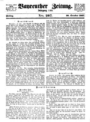 Bayreuther Zeitung Freitag 16. Oktober 1857