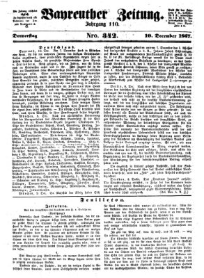 Bayreuther Zeitung Donnerstag 10. Dezember 1857