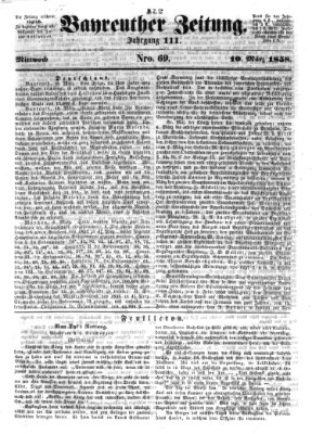 Bayreuther Zeitung Mittwoch 10. März 1858