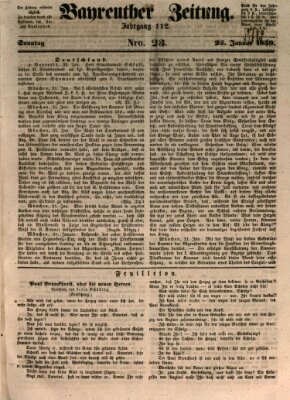 Bayreuther Zeitung Sonntag 23. Januar 1859