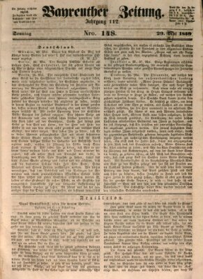 Bayreuther Zeitung Sonntag 29. Mai 1859