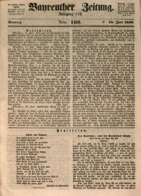 Bayreuther Zeitung Sonntag 19. Juni 1859
