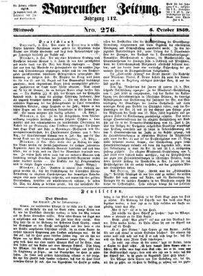 Bayreuther Zeitung Mittwoch 5. Oktober 1859