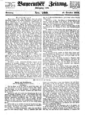 Bayreuther Zeitung Sonntag 9. Oktober 1859