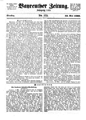 Bayreuther Zeitung Dienstag 13. Mai 1862
