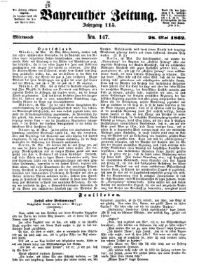 Bayreuther Zeitung Mittwoch 28. Mai 1862