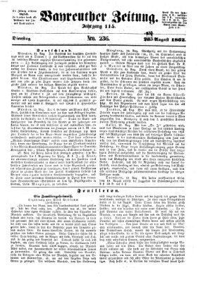 Bayreuther Zeitung Dienstag 26. August 1862