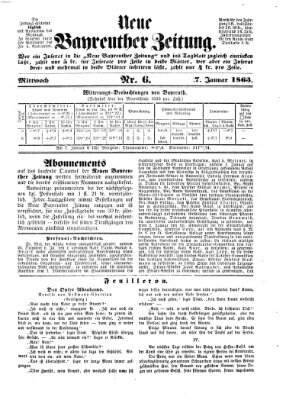 Bayreuther Zeitung Dienstag 7. Januar 1862