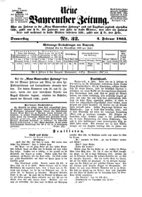 Bayreuther Zeitung Mittwoch 5. Februar 1862