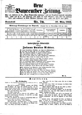 Bayreuther Zeitung Freitag 21. März 1862