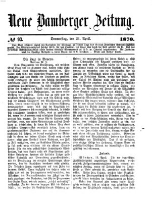 Neue Bamberger Zeitung (Bamberger Zeitung)