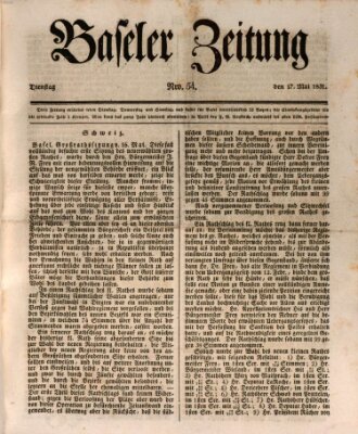 Basler Zeitung Dienstag 17. Mai 1831