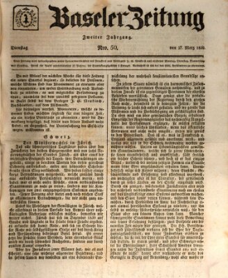Basler Zeitung Dienstag 27. März 1832