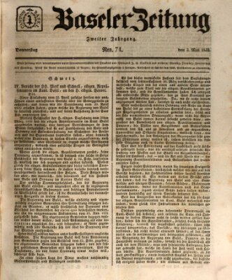 Basler Zeitung Donnerstag 3. Mai 1832