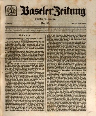 Basler Zeitung Dienstag 22. Mai 1832