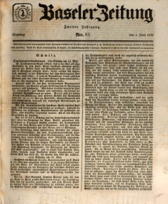 Basler Zeitung Samstag 2. Juni 1832
