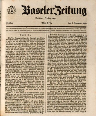 Basler Zeitung Samstag 9. November 1833