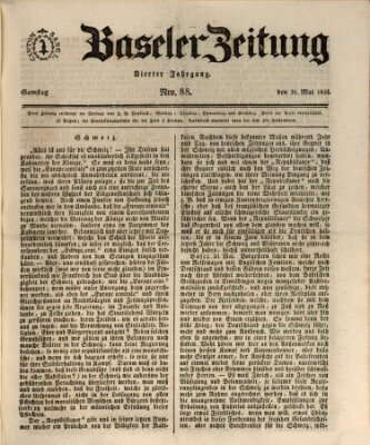 Basler Zeitung Samstag 31. Mai 1834