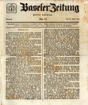 Basler Zeitung Montag 22. Juni 1835