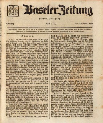 Basler Zeitung Dienstag 27. Oktober 1835