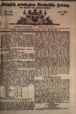 Königlich privilegirte Berlinische Zeitung von Staats- und gelehrten Sachen (Berlinische privilegirte Zeitung) Mittwoch 24. Mai 1848