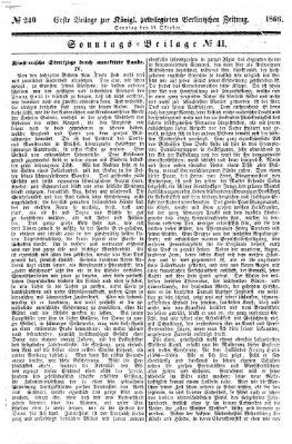 Königlich privilegirte Berlinische Zeitung von Staats- und gelehrten Sachen (Berlinische privilegirte Zeitung) Sonntag 14. Oktober 1866