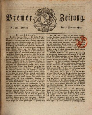 Bremer Zeitung Freitag 7. Februar 1817