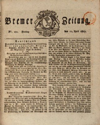 Bremer Zeitung Freitag 11. April 1817