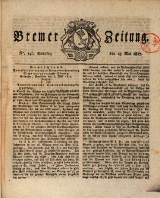 Bremer Zeitung Sonntag 25. Mai 1817
