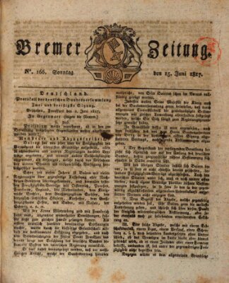 Bremer Zeitung Sonntag 15. Juni 1817