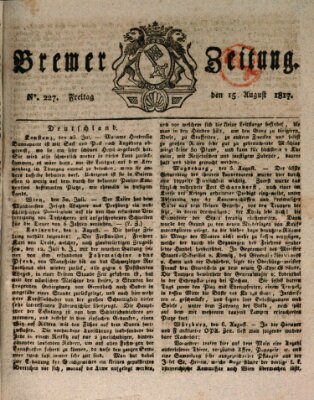 Bremer Zeitung Freitag 15. August 1817