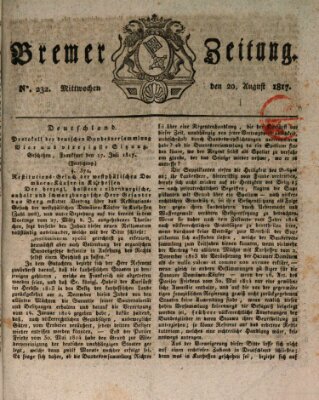 Bremer Zeitung Mittwoch 20. August 1817