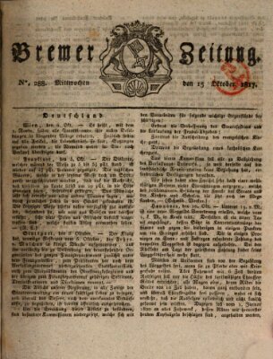 Bremer Zeitung Mittwoch 15. Oktober 1817