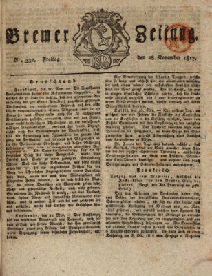 Bremer Zeitung Freitag 28. November 1817