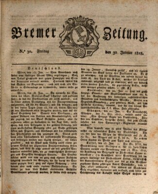 Bremer Zeitung Freitag 30. Januar 1818