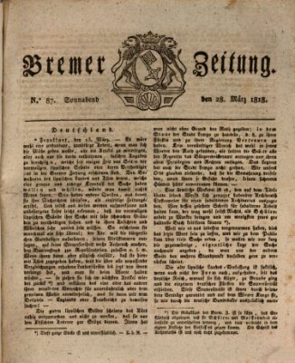 Bremer Zeitung Samstag 28. März 1818