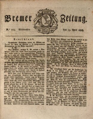 Bremer Zeitung Mittwoch 29. April 1818