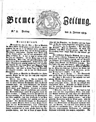 Bremer Zeitung Freitag 8. Januar 1819