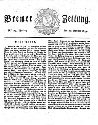 Bremer Zeitung Freitag 29. Januar 1819