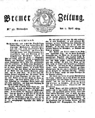 Bremer Zeitung Mittwoch 7. April 1819