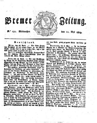 Bremer Zeitung Mittwoch 12. Mai 1819