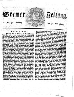 Bremer Zeitung Montag 31. Mai 1819