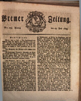 Bremer Zeitung Freitag 23. Juli 1819