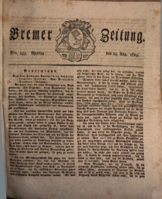 Bremer Zeitung Montag 23. August 1819