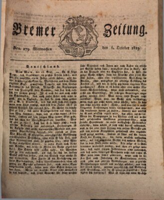 Bremer Zeitung Mittwoch 6. Oktober 1819