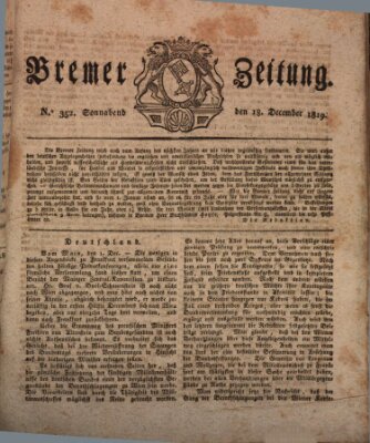 Bremer Zeitung Samstag 18. Dezember 1819