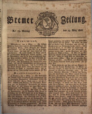 Bremer Zeitung Montag 13. März 1820